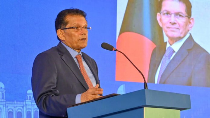 Foreign Minister Dr Khalilur Rahman speaking at a conference in Dhaka on June 13, 2026 | Photo: Ministry